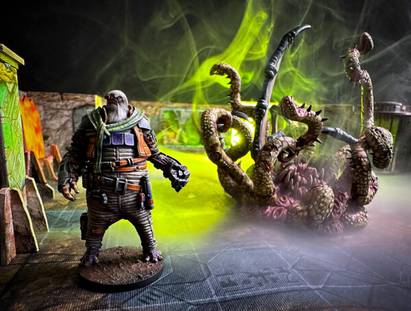 Balcor from Core Space First Born encounters a Corrupter from Maladum